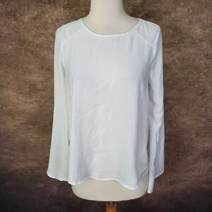 CQ BY CQ 𝅺Floaty White Blouse Hi-Lo Cut Out S